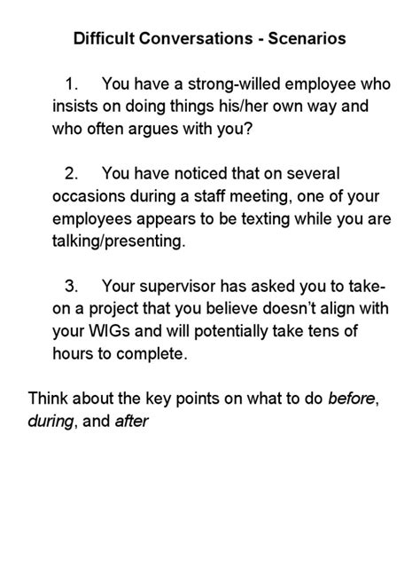 Difficult Conversations Scenarios Examples 的图像结果