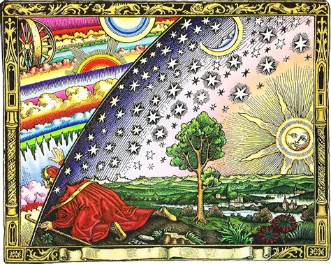 1889 Firmament Dome - Flat Earth Map by Camille Flammarion - Astronomy ...