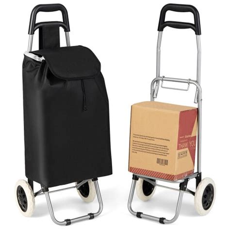 Folding Light Weight Wheeled Shopping Trolley Cart with Large Capacity ...