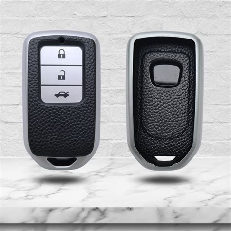 Leather Key Cover Compatible with Honda | Accord | Amaze Jazz | CR-V ...