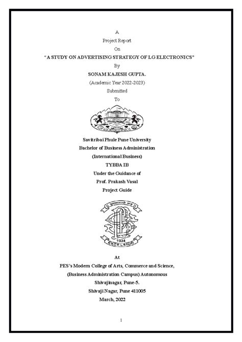 Sonam Gupta TY BBA (IB) - assignment - ####### A Project Report On “A ...