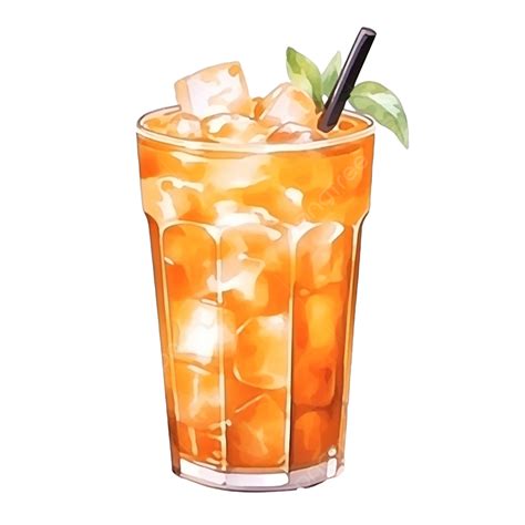 Watercolor Thai Tea, Watercolor, Thai, Tea PNG Transparent Image and ...
