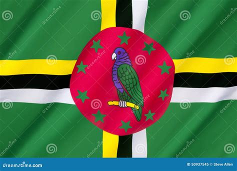 Flag of Dominica stock image. Image of lesser, tourism - 50937545