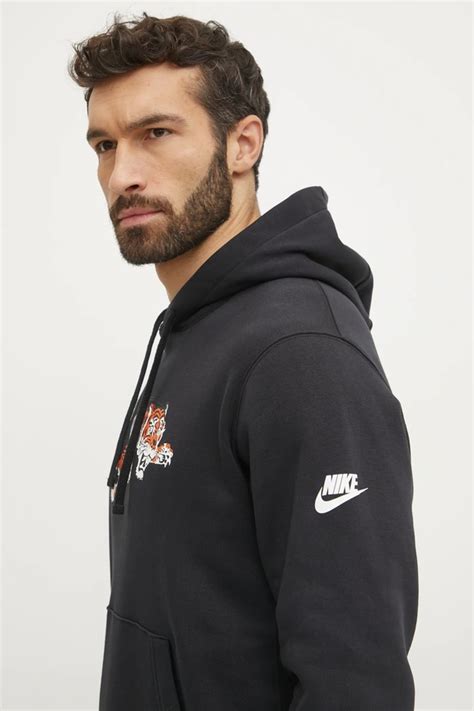 Nike bluza Cincinnati Bengals męska kolor czarny z kapturem z nadrukiem ...