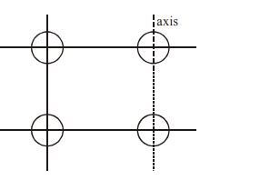 Four identical solid spheres each of mass 'm' and radius 'a' are placed ...