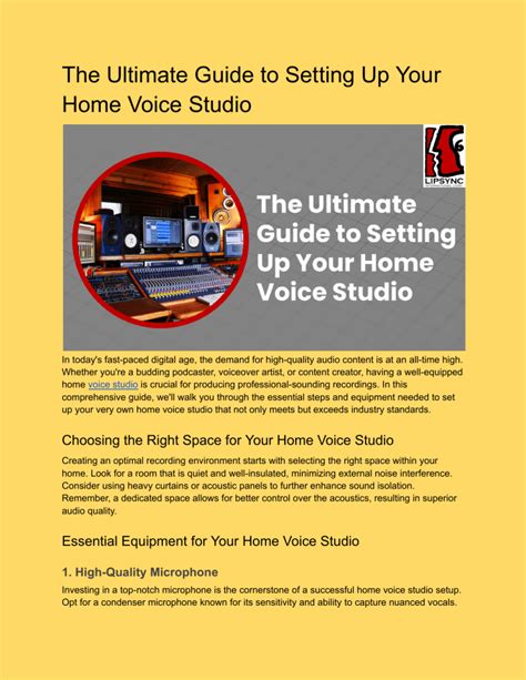 Image result for Setting Up a Home Voice Over Studio