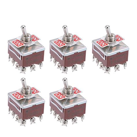 uxcell 4PDT Lacthing Rocker Toggle Switch Heavy-Duty 10A 380V 15A 250V ...