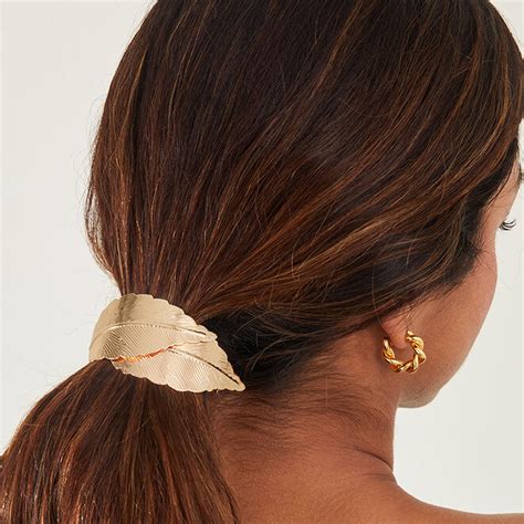 Buy Rose Gold Hair Layered Leaf Barrett - Accessorize India