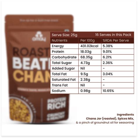 Beaten Chana - Protein Rich - 400 gms Pouch (2 Units) - Omay Foods