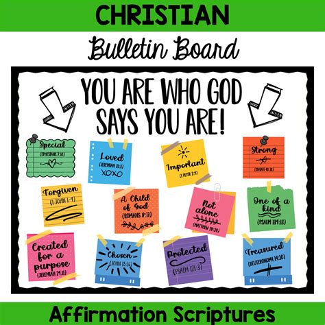 Christian Bulletin Board: You are who God says you are | Made By Teachers