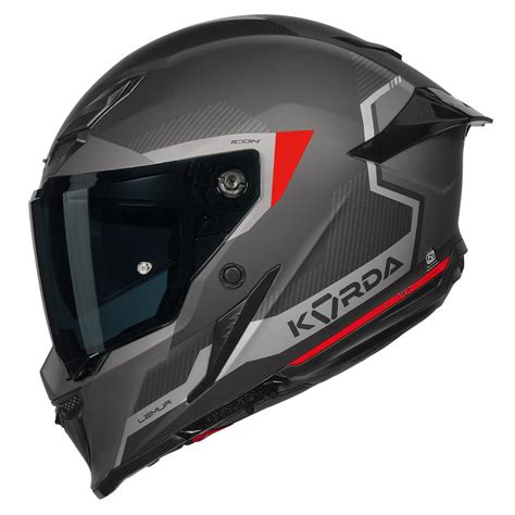 Korda Icon Lemur Helmet - Matt Red | ECE 22.06 & ISI Certified ...