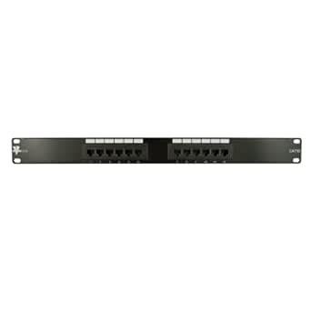 Vertical Cable Cat5e 12 Port 19" Horizontal Rackmount 1U Patch Panel ...