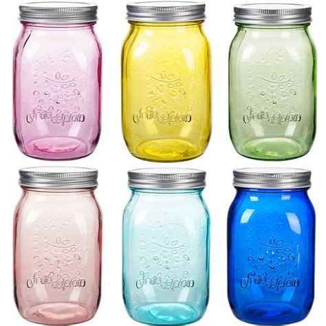 Snapklik.com : Amzcku 32 OZ Colored Mason Jars