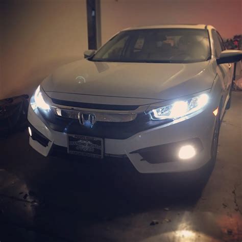2016 Civic EX-L LED head/fog lights upgrade (night pictures) | 2016+ Honda Civic Forum (10th Gen ...