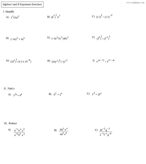 Image result for Exponents Simplification Worksheet