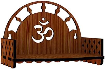 EWA Wooden Mandir for Home Puja Ghar Small Temple Stand Wall Hanging ...