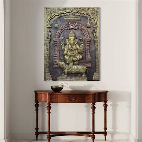 Buy 4X3 Feet Lord Ganesha 3D Relief Mural Wall Art Online - Artociti