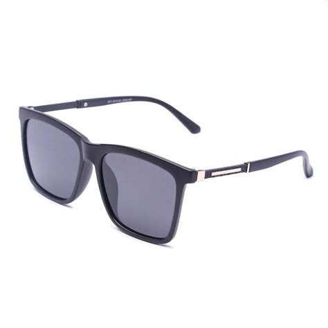 Virelia | Matte Black Large Full Rim Square Sunglasses for Men & Women