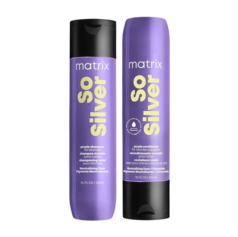 Matrix So Silver Purple Shampoo & Conditioner Set, Removes Brassy ...