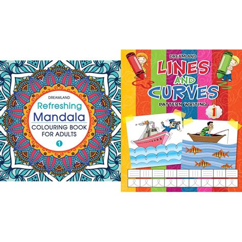 Buy Refreshing Mandala - Colouring Book for Adults Book 1 + Lines and ...