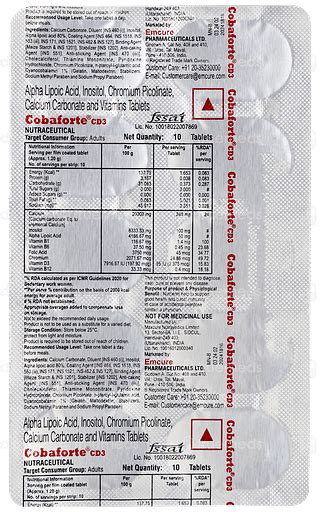 Cobaforte Cd3 Tablet 10 - Uses, Side Effects, Dosage, Price | Truemeds