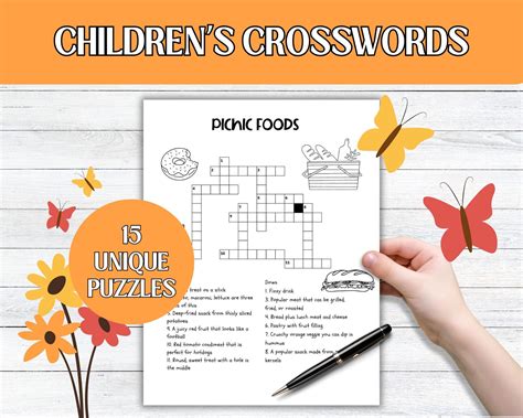 Children's Crossword Puzzles for Kids| Summer Activity Pages ...