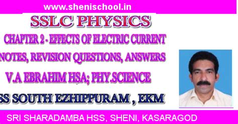 SHENIBLOG: SSLC PHYSICS - CHAPTER 2 - EFFECTS OF ELECTRIC CURRENT ...