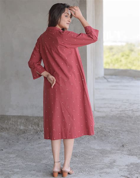 Rasberry Weave Dress With Inner
