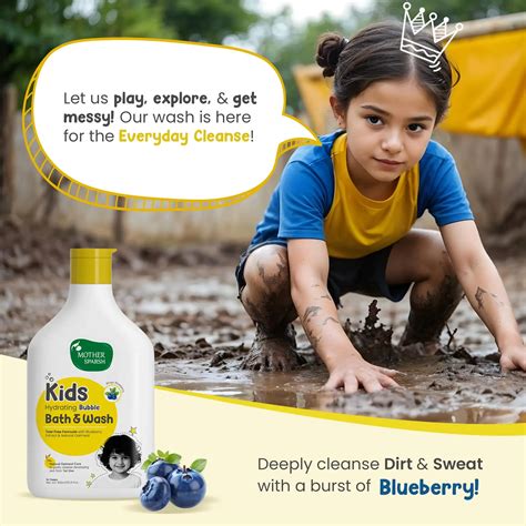 Mother Sparsh Kids Bubble Bath & Wash - Blueberry
