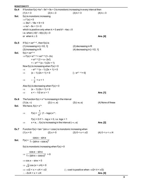 Monotonicity with Monotonic Function Example Class 12 - IIT JEE - eSaral