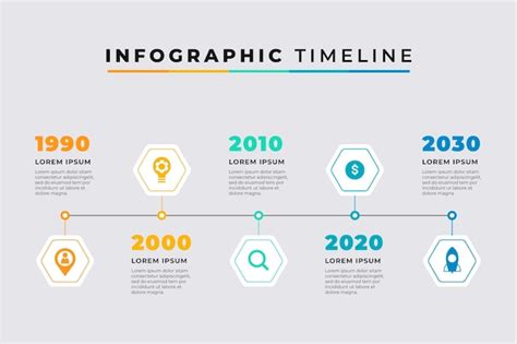 Geometric infographic with timeline | Free Vector