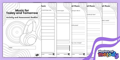 👉 Music for Today and Tomorrow Activity and Assessment Booklet