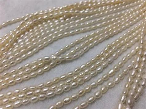 Freshwater Rice Shape Pearl String - Freshwater Rice Shape Off White 3 ...