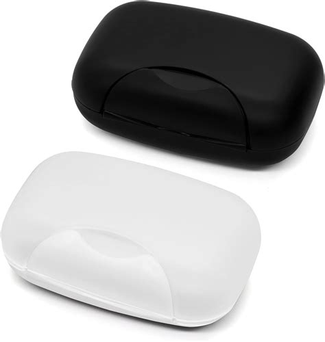 Lakifmo 2 Pack Travel Soap Dish, Portable Soap Box, Plastic Soap Case ...
