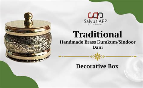 Buy Salvus APP SOLUTIONS Traditional Handmade Brass Kumkum/Sindoor Dani ...