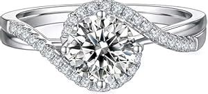 Buy Lila Princess Style Round Cubic Zirconia Adjustable Ring for Women ...