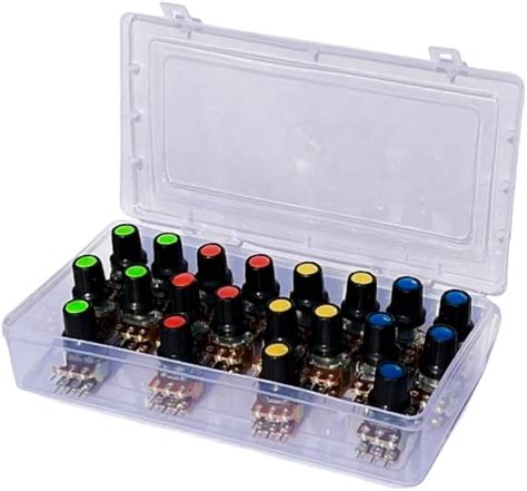 Electronic Spices 25 Pcs 6mm Shaft Rotary Volume Control Plastic ...