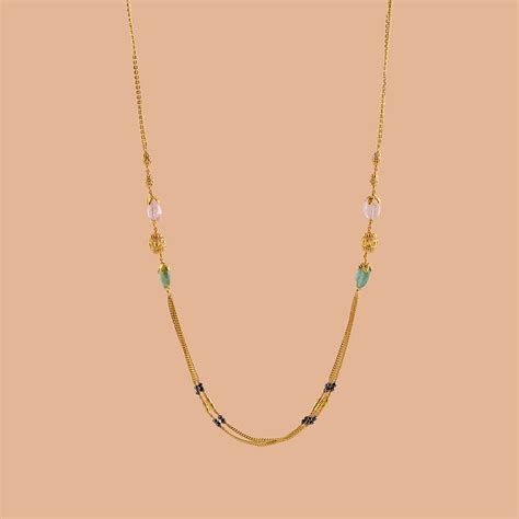 Stylish 22K Gold Beeds Chain – Krishna Pearls