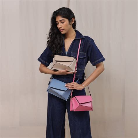 Buy Woven Denim Blue Leather Sling & Crossbody Bag - Calonge