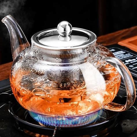 Amazon.com | PARACITY Glass Teapot Stovetop 20 OZ/600ml, Tea pot with ...