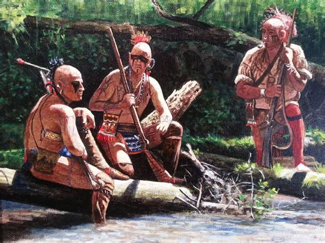 Woodland Indians, Eastern Woodlands, Native American Paintings, Seven ...