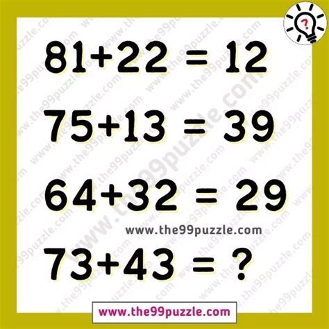 Image result for Math Logic Brain Teasers