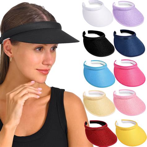 Dalrosia Visor Women Men Sun Hat Clip On Visors Adjustable Sport Wide ...