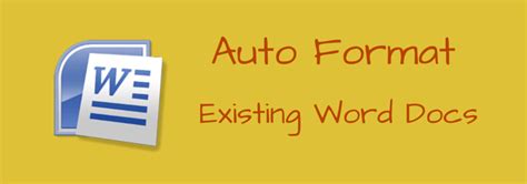 Image result for AutoFormat Word