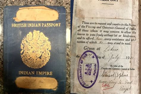 Viral Photo: Man shares 92-year old British-Indian passport's photo ...