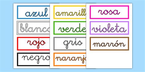 Tarjetas de vocabulario de los colores (teacher made)