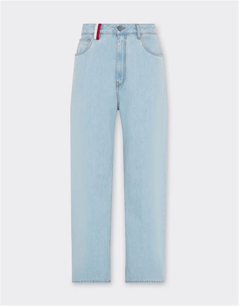 Ferrari x Charles Leclerc stone-washed denim trousers