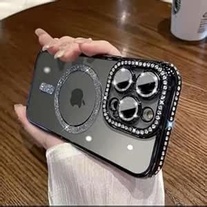 Rich Cell Mag-Safe Glitter Diamond Luxury Back Cover for iPhone 16 Pro ...