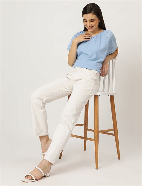 Buy Pure Cotton Embroidered Round Neck Top at Marks & Spencer