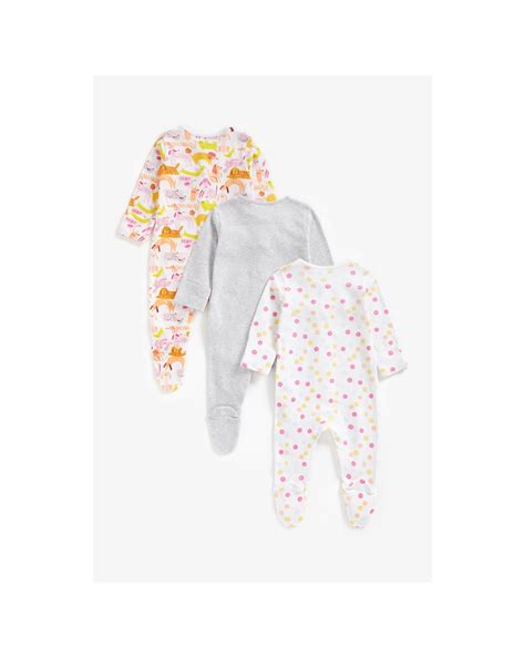 Buy Girls Full sleeves sleepsuit Dog and spot print - Pack of 3 ...